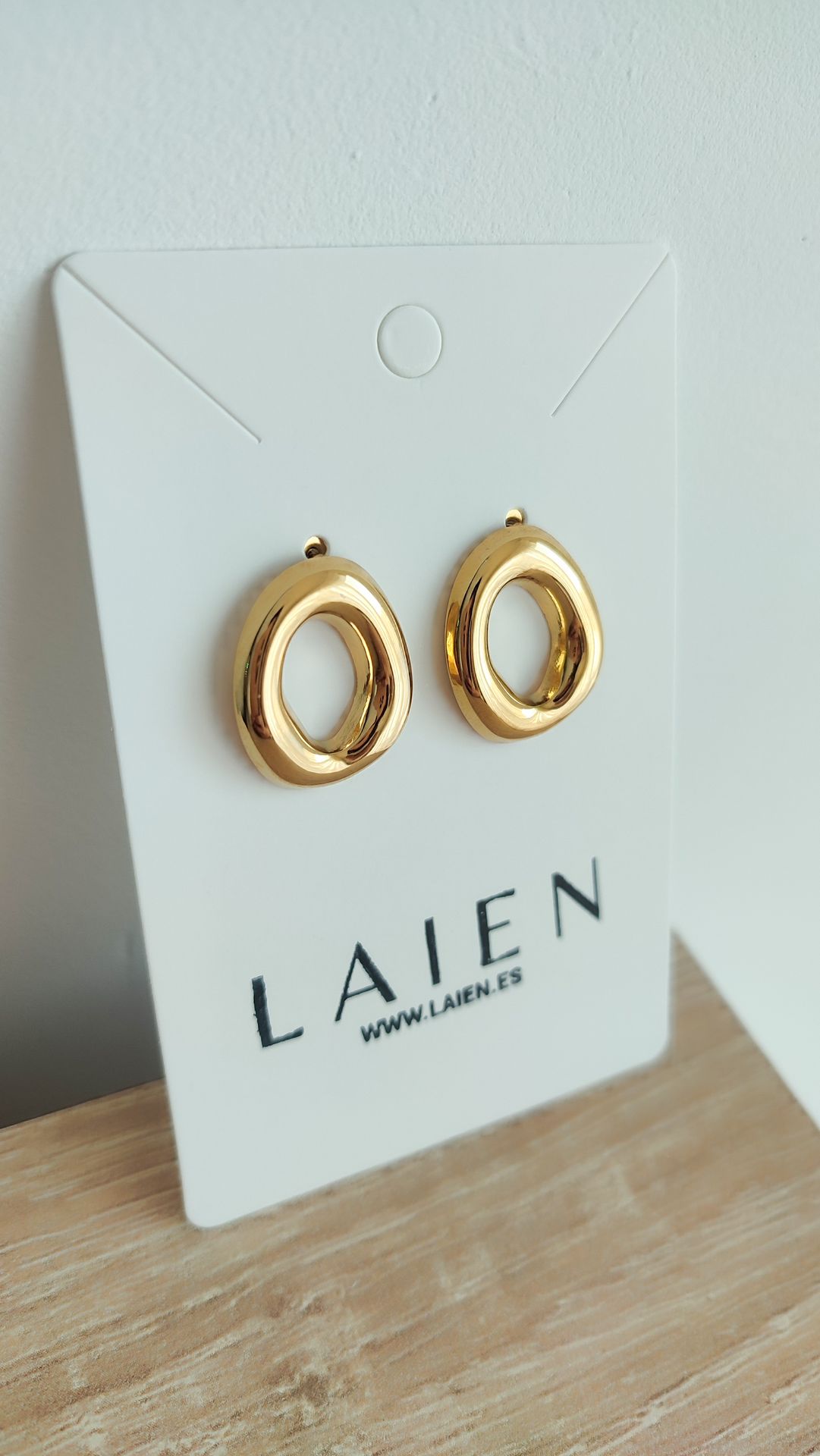 Pendientes Luna dorados